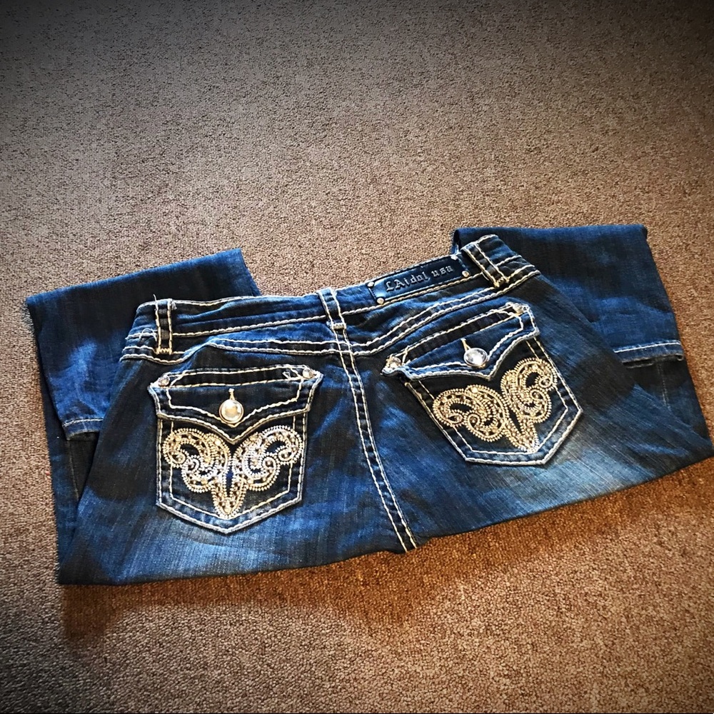 Womens La Idol Cropped Jeans Sz. 9